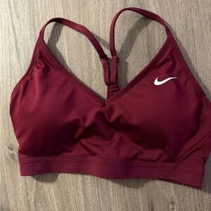Nike Red Sports Bra Medium Support Racerback